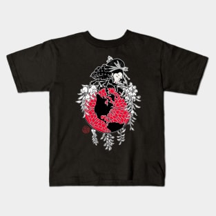 Japanese Spider with Geisha face Kids T-Shirt